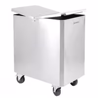 Cărucior pentru făină / ingrediente – 150 litri – oțel inoxidabil – cu roți