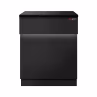 Lada kasowa TORONTO – 600 mm – czarny panel przedni – z czarnym blatem granitowym
