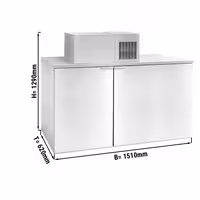 Rashladni ormar za pivske bačve s ugrađenim agregatom (monoblok) - 3x50 l bačve - 1510 x 620 mm