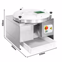 Zaokruživač tijesta - za tijesto za pizzu i kruh - 250 W - Kapacitet tijesta: 310 g - 610x560 mm - max. 500 kom/h