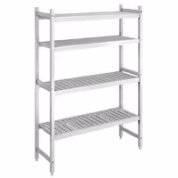 وحدة رفوف ألمنيوم - بداية - 1066x1685mm - عمق: 360 mm - 4 رفوف - الحمولة: 450 kg
