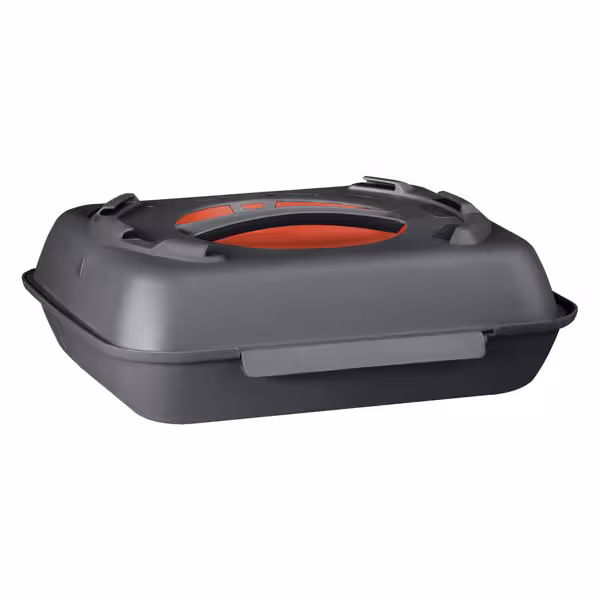 (20 kom) Menubox (višekratni) - 600 ml - 2-dijelna - 240x190x90 mm - stapljiva - antracit/crvena