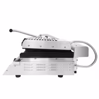 Grelhador de contacto / Grelhador Panini Profissional - 2,8kW - Digital - placas: superior e inferior estriadas - Área de grelha: 223x380mm