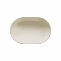 (12 pcs) TEOS | Platter - oval - Porcelain - 240x240mm - Cream