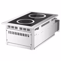 Induktsioonpliit - 400x765 mm - 6,0 kW - 2 keeduala - integreeritav