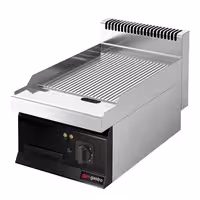 Plancha eléctrica Fry top - 8,0 kW - Ranurado - Superficie de cocción: 395x535mm