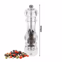 PEUGEOT | NANCY Pepper Mill Grinder – Acrylic - 22 cm - 2-Stage SS Mechanism