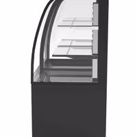 Commercial cake display fridge Self-Service - 1400mm - Double glazing - with 2 glass shelves - for patisserie