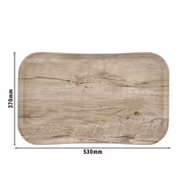 (12 komada) CAMBRO | CENTURY™ - Pladanj od stakloplastike - Pravokutan - 530x370 mm - Izgled svijetlog hrastovog drveta - Glatko