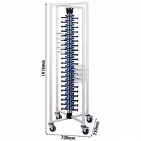 Tellerstapler - bis zu 84 Teller - Ø 16 - 32 cm - Klappbar & Rollbar