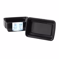 (300 pcs) Food Lidding Tray Polypropylene - 450ml - Rectangular - Black