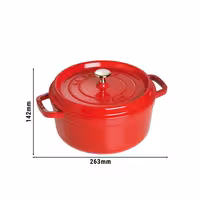 STAUB | LA COCOTTE - Cocotte - Ø 200 mm - Lijevano željezo - Crvena boja trešnje