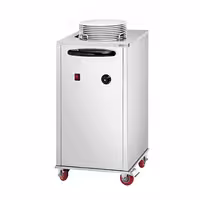 Heated Plate Dispenser - Single Stack - Mobile (on castors) - 1kW - 40 plates