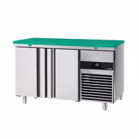 Aukstuma galds PREMIUM - 1400x700 mm - 281 l - Krāsa zaļa - ar 2 durvīm - iesk. griešanas dēli zaļa