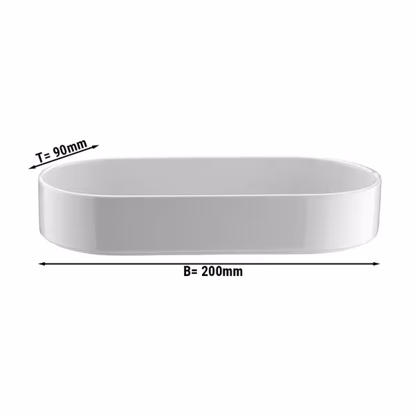 (6 pcs) Dessert Bowl - PERA - Porcelain - 200x90mm - White