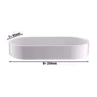 (6 pcs) Dessert Bowl - PERA - Porcelain - 200x90mm - White