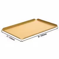 (5 kom) Prezentacijski pladanj - Aluminij - 500x150x10 mm - šampanjac