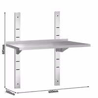 Seinähylly PREMIUM - 600x300 mm - 1 taso
