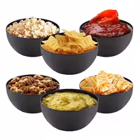 (6 pcs) Dessert Bowl - Stainless Steel - round - Ø 85mm - Depth: 40mm - Black