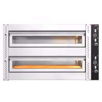 Electric Deck Pizza Oven - Twin Deck - Refractory Stone Deck - 6+6 x Ø 30cm (12") - Mechanical Controls - up to 450°C