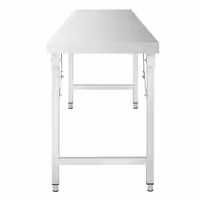 Paslanmaz Çelik Çalışma Tezgahı - Katlanabilir - 2000x700mm