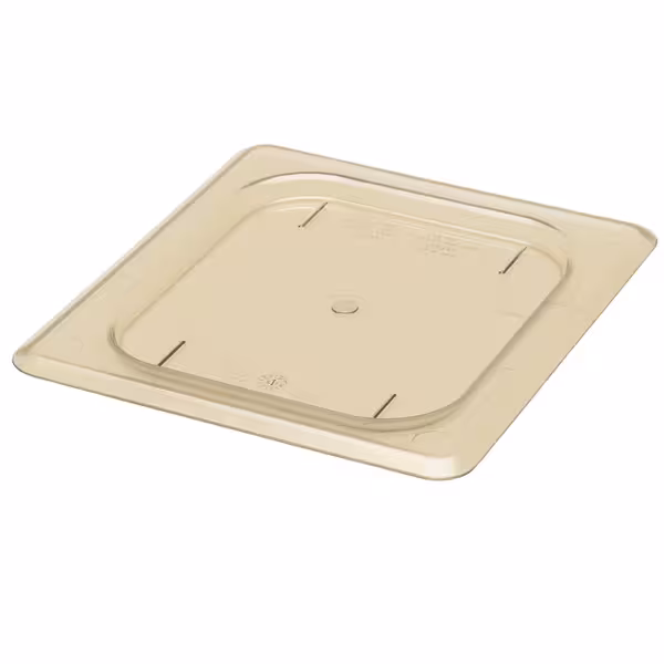 (6 szt.) CAMBRO | Pokrywa GN 1/6 H-PAN™ – płaska – odporna na wysoką temperaturę – bursztynowa
