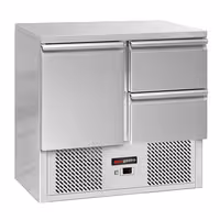Rashladni pult ECO - 903x700 mm - 240 l - Statičko hlađenje - s 1 vrata - s 2 ladica