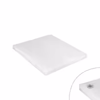 Kaymaz Ayaklı Kesme Tahtası - 250x400mm - Kalınlık: 20mm - HACCP uyumlu - Beyaz