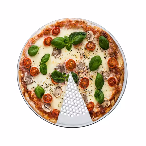 Siatka do pizzy - Aluminium - Ø 250mm - wysokość:12mm - perforowana