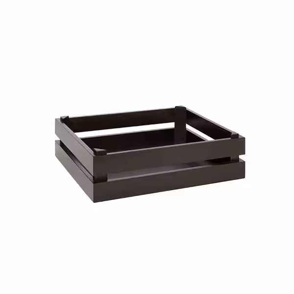 Ahşap Sunum Kutusu - SUPERBOX - Siyah - 350x290x105mm - GN 1/2 ile uyumlu
