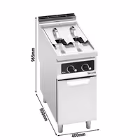 Friggitrice elettrica professionale su mobile - 7+7L - 16kW - controllo elettronico della temperatura - Bflex Digital