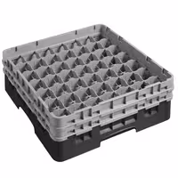 CAMBRO | CAMRACK® - Košara za pranje čaša 1/1 - 49 odjeljaka - Sa 2 produžetka - 500x500 mm - Crna boja