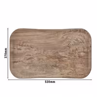 (12 komada) CAMBRO | CENTURY™ - Pladanj od stakloplastike - Pravokutan - 530x370 mm - Drveni izgled svijetlog maslinovog drveta - Glatko