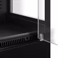 Commercial multideck display fridge - 1002mm - 440L - with 2 hinged glass doors & 4 shelves - Black