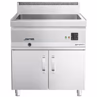 Toplovodna kupka električna - 1,2 kW - GN 1/1 + 3x GN 1/9 - s odvodnim ventilom - na zatvorenom ormariću s 2 vrata