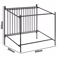 Açık Büfe Teşhir Standı - SUPERBOX - Metal - Siyah - 490x385x480mm - GN 1/1 & GN 1/2 ile uyumlu