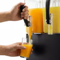 Commercial Juice Dispenser - 2x 10 Litres - 350W - Black - incl. drip tray