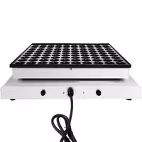 Commercial Waffle Maker - Single - Manual - 3kW - Shape: Poffertjes - for 100 pieces - plates with Teflon coating