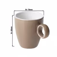 (6 kom) BART COLOUR CAFE - Šalica za espresso - 65 ml - Smeđa