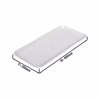 Bandeja de apresentação - Plástico - 201x400x18mm - Branco - retangular
