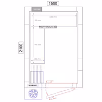 وحدة رفوف ألمنيوم - بداية - 1306x1190mm - على شكل حرف L - عمق: 360 mm - 4 رفوف - الحمولة: 600 kg