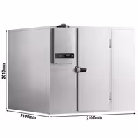 Zamrzivačka komora - 2100x2100 mm - 6,12 m³ - uklj. zamrzivački agregat i PVC lamele - -20/-10 °C