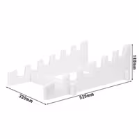Chopping Board Rack for 40mm Boards - 6 Slots - Polyethylene - White