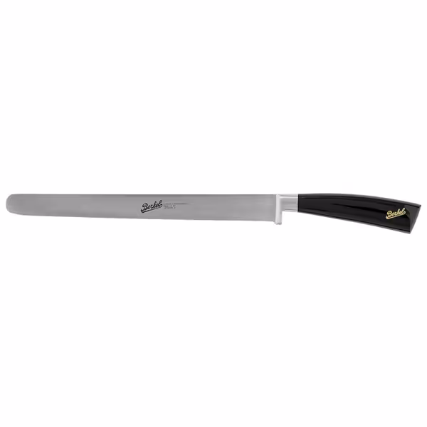 BERKEL | Elegance Salami & Cheese Knife – 26 cm Flexible Blade - Gloss Black Resin Handle