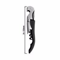 (6 unid) Saca-rolhas de sommelier - Profissional - Comprimento: 150mm - Preto