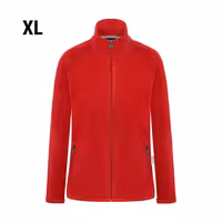 KARLOWSKY | Women's Workwear Fleece Jacket Warm‑Up – Red - XL - Recycled Polyester