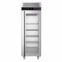 Szafa chłodnicza PREMIUM – stal nierdzewna – GN 2/1 – 700 L – z 1 drzwiami szklanymi – z izolacją 85 mm