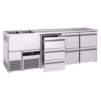 Direct Draw Beer Dispenser / Kegerator PREMIUM - 2500x700mm - 7 Drawers