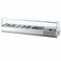 Countertop Prep Well / Refrigerated Topping Unit PREMIUM PLUS - 1733x353mm - 7x GN 1/4