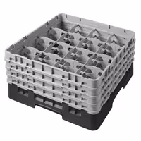 CAMBRO | CAMRACK® – Glasdiskkorg 1/1 – 16 fack – med 4 förlängare – 500x500 mm – Svart